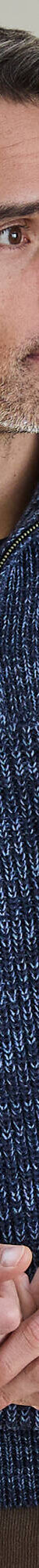 Pull col camionneur côte anglaise 30% laine (bleu mouliné) Pull col camionneur côte anglaise 30% laine (bleu mouliné)